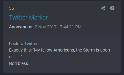 the storm is upon us potus tweet qanon qdrops 55