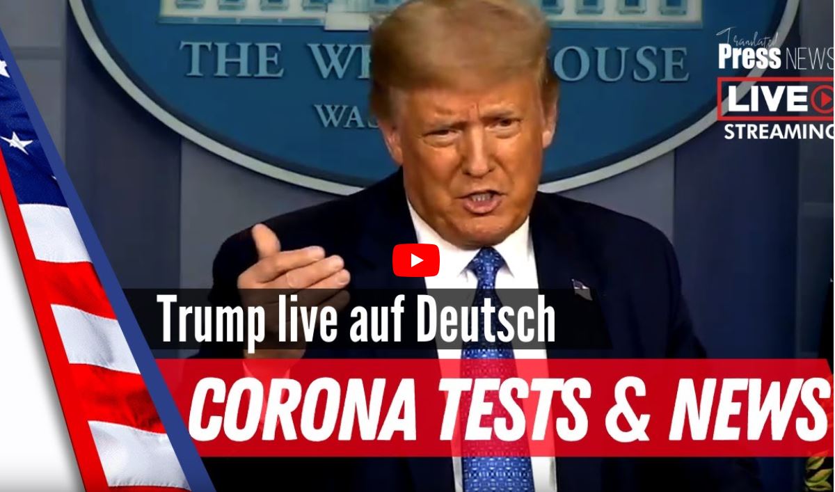 Pressekonferenz mit Präsident Trump zu Corona Test und News